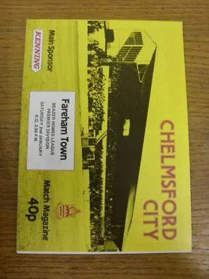 02/01/1988 Chelmsford City V Fareham Town  . Thank You For Viewing Our Item Buy • £3.99