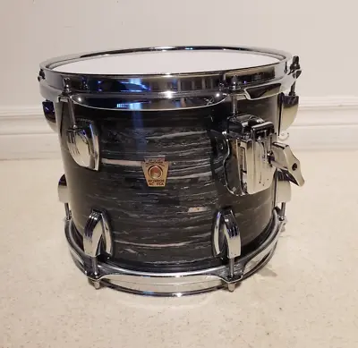 New Classic LUDWIG 10'x8' BLACK OYSTER PEARL RACK TOM DRUM W/Hard Shell Case A+ • $489