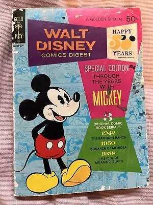 Walt Disney Comics Digest #40 Mickey -Special Edition Through The Years Vintage • $1