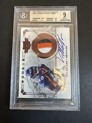 2011 Von Miller Plates And Patches Rookie RC Autograph Auto /499 BGS 9 On Card • $101.39