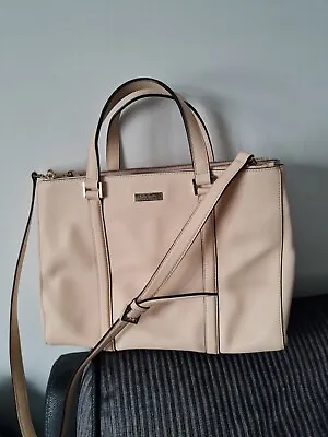 KATE SPADE Newbury Lane Loden Saffiano Leather Nude Satchel  Tote Bag Work Bag • £49.99