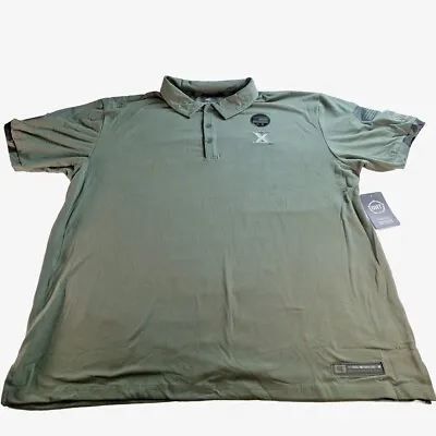 Men's Colosseum Green Xavier OHT Military Appreciation Camo Polo Size XL • $28
