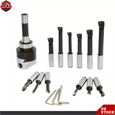 3  Boring Head With R8 Shank And 12Pack 3/4  Carbide Boring Bar Set For Milling • $81.92
