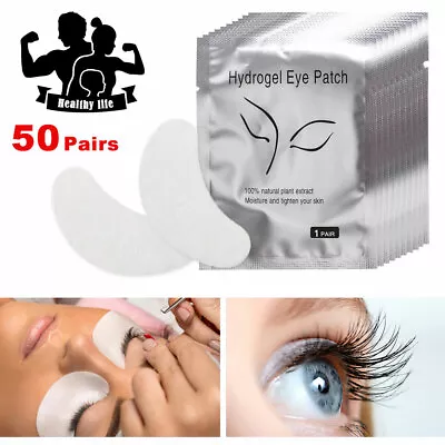 £5.49 • Buy 50 Salon Eyelash Lash Extensions Under Eye Mask Pads Lint Free Patches Make Up
