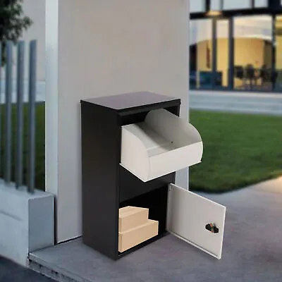 Parcel Post Drop Box Steel Outdoor Lockable Letter Mail Box Package Delivery • $119.70