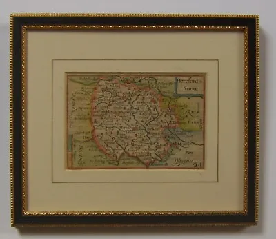Herefordshire: Antique Map By Van Den Keere 1627-76 • £65