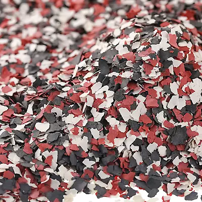 Decorative Color Chips Epoxy Flakes 3 5 MM Red Black White 350G Blend Floor New • $12.30