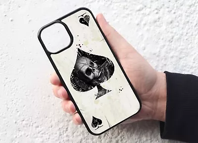 Gothic Skull Ace Of Spades Playing Card Mobile Phone Case Fits IPhone & Samsung • £9.95