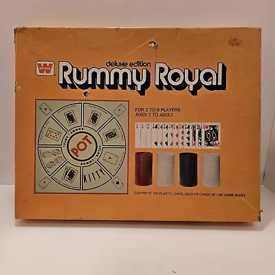 Vintage Rummy Royal Card Game Deluxe Edition 1975 Whitman Complete Sealed • $30