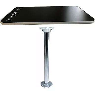 £59.99 • Buy Floor Island Free Stand Leg + TABLE Caravan Campervan LIVING THE DREAM BLK/GREY