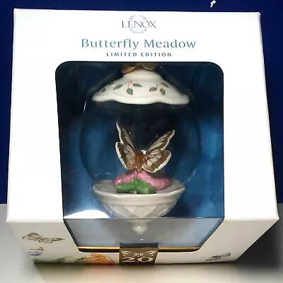 Lenox Butterfly Meadow Gold Butterfly Globe Ornament 20th Anniversary 891989 • $44.95