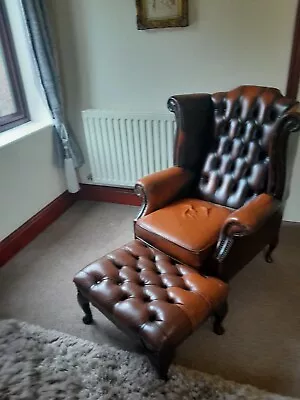 2 Seater Leather Chesterfield Sofa Used • £350