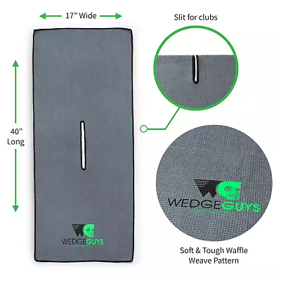 EXTRA LARGE 17  X 40  Golf Towel  - Premium Microfiber Material • $13.99
