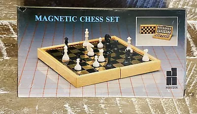 Vintage Hansen Portable Magnetic Travel Chess Set Sealed New In Box • $12.95