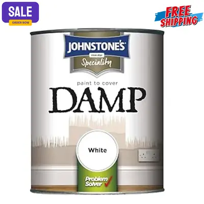 White Damp Proof Paint - High Opacity To Safeguard Damp Seeping • £17.83
