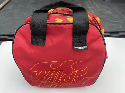 Vintage Brunswick Wild Fire Bowling Single Ball Bag/Case • $11.90