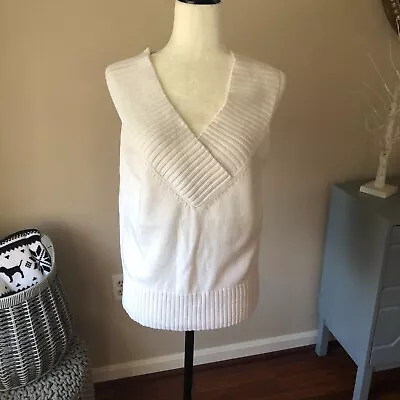 LIZ CLAIBORNE SLEEVELESS V-NECK Sweater - Size X-LARGE - FREE SHIPPING • $39.99