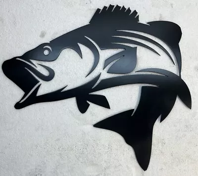 Striped Bass  Fish Metal Plasma Cut Wall Art Home Decor • $29.99