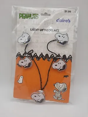 Peanuts Claire’s Vampire Snoopy Light Up Necklace Halloween NEW • $7.19