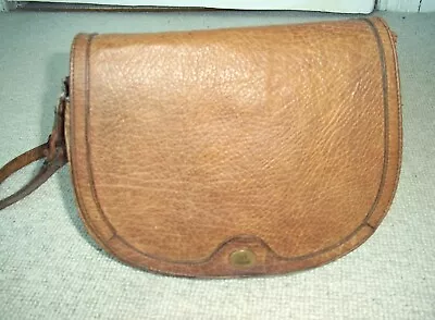 Stunning Vintage Goldpfeil Caracciola Tan Leather Saddle Bag/shoulder Bag/xbody • £10.99