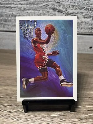 1990-91 NBA Hoops - Art Card Team Checklist #358 Michael Jordan. Chicago Bulls • $2.14