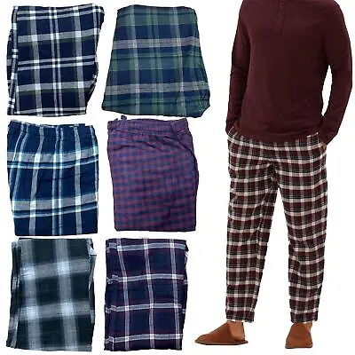 M&S Mens Flannel Pyjama Trousers Check Brushed Cotton Bottoms PJ's Lounge Pants • £9.99