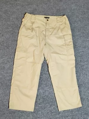 5.11 Tactical Taclite Pro 38x30 (Unstretched Meas 34x27 12 ) Tan Cargo Pants A21 • $28.95