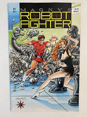 Magnus Robot Fighter #1 (1991) Valiant 1st Published Valiant Title W/ Cards NM • $10