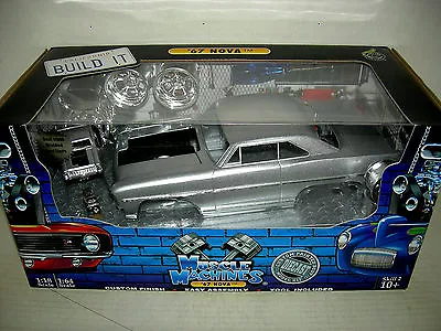 67 Chevy Nova In Silver   Build It Kit Complete. Mib Muscle  Machine 1:18 • $129.99