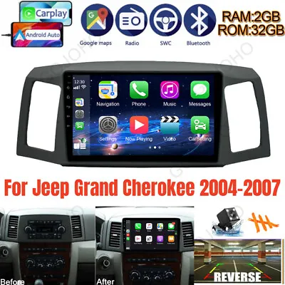 For Jeep Grand Cherokee 2004-2007 Android 13 Carplay Radio Stereo GPS Navi WiFi • $170.99