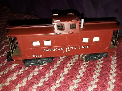 Vintage Post WW2 Gilbert American Flyer S Gauge Trains #977 Freight Car Caboose • $49.95
