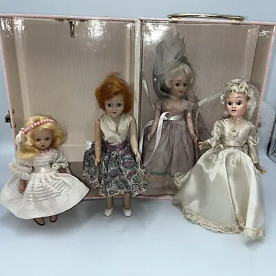 VINTAGE SLEEPY EYES Dolls Lot Of 4 Plus Vintage Corolle Doll Trunk • $49.99