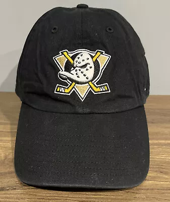 Anaheim Mighty Ducks NHL Hat Black Cap Adjustable One Size Fits All 47 Brand • $25