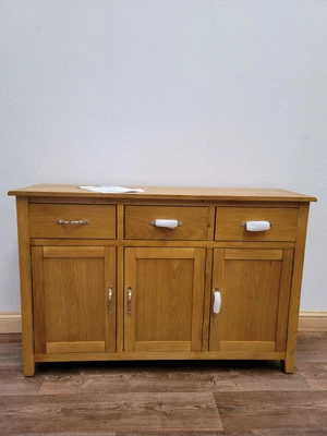 £180 • Buy Sideboard 3 Door Sideboard Oak 3 Drawers Sideboard Cabinet EX DISPLAY