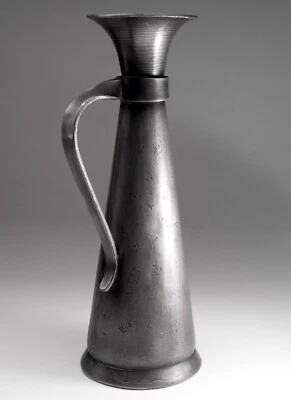 £65.80 • Buy Vintage French Jean Goardere Pewter Vase Jug + Handle Etain Fait Main Hand Made