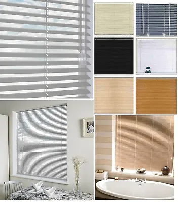 Pvc Venetian Blinds Window Blind Easy Fit Trimable Home Office Fittings Included • £7.95