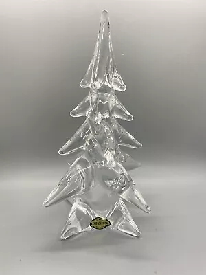 25% Lead Crystal Christmas Tree 9.75  Sculpture Vintage Art Glass Japan • $55