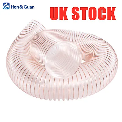 £18.95 • Buy PU Clear Flexible Ducting Hose Ventilation Wood Saw Dust Fume Extraction2M 6.6ft