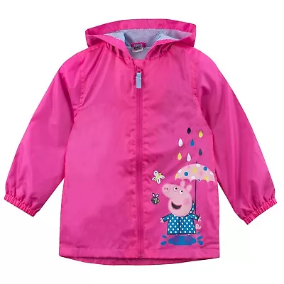 Peppa Pig Raincoat Kids Girls 12 18 24 Months 2 3 4 5 6 7 8 Years Jacket Pink • £21.99