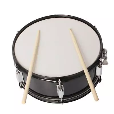 New Black Marching Snare Drum Percussion + Drumsticks + Strap + Wrench • $34.99