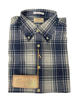 £70.24 • Buy GANT RUGGER Men's Medium Indigo Stripe Poplin Check HOBD Size Medium NWT