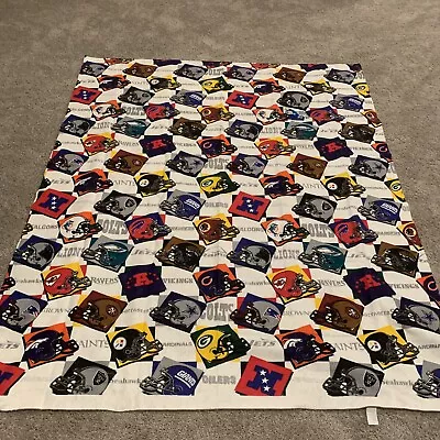 Vintage NFL Picnic Style Blanket Retro Logos Made In USA Multiple Teams • $54