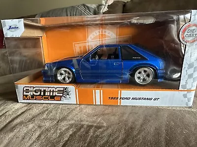 Jada Bigtime Muscle 1989 Ford Mustang Gt Blue 1:24 Diecast - Fox Body!!!! • $17.50