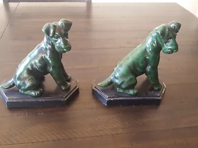 Vintage Bookends Dog  TerrierAiredaleFoxWelsh  • $55