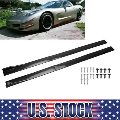 For Corvette C5 C6 1997-13 78.7  Carbon Fiber Side Skirts Extension Lip Splitter • $62.95
