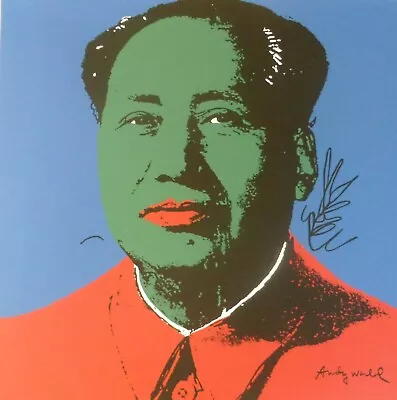 ANDY WARHOL MAO TSE TUNG SIGNED HAND NUMBERED ED 1974/2400 LITHOGRAPH 毛澤東 Zedong • $198