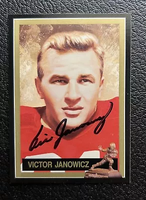 VIC JANOWICZ (Dec) CF HOF Signed 1991 HEISMAN Collection Ohio St. Autograph Auto • $259.95