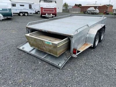 $3500 • Buy Professional Car Trailer With Boat Storage UNIQUE SETUP NO REGO EXPIRED