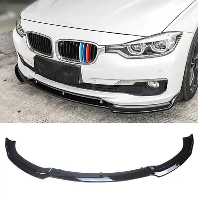 Front Bumper Lip Fits For 2013-18 BMW F30 F35 3 Series Base Splitter Gloss Black • $164.99