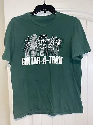 Guitar Center Guitar-A-Thon T Shirt Medium Green Gibson Fender Martin Ibanez • $16